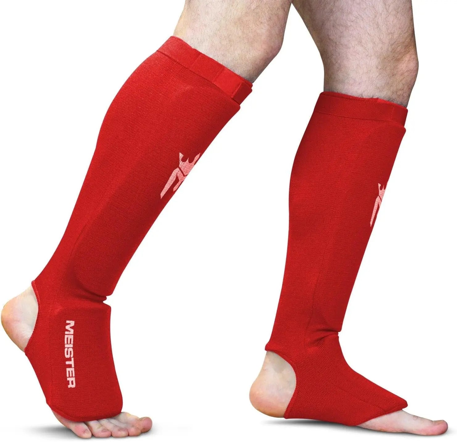 MMA Elastic Cloth Shin & Instep Padded Guards (Pair)