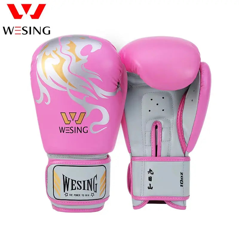 Boxing Training Gloves Leather Punch Bag Gloves Pink Boxing Gloves