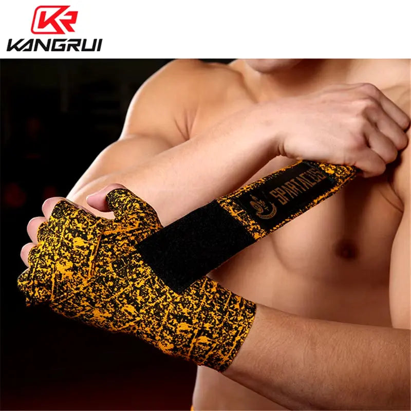 One Pair Boxing Bandage Wrist Straps Sports Sanda Taekwondo Hand Gloves Wraps Bandagem Muay Thai 3M 5M Bandage