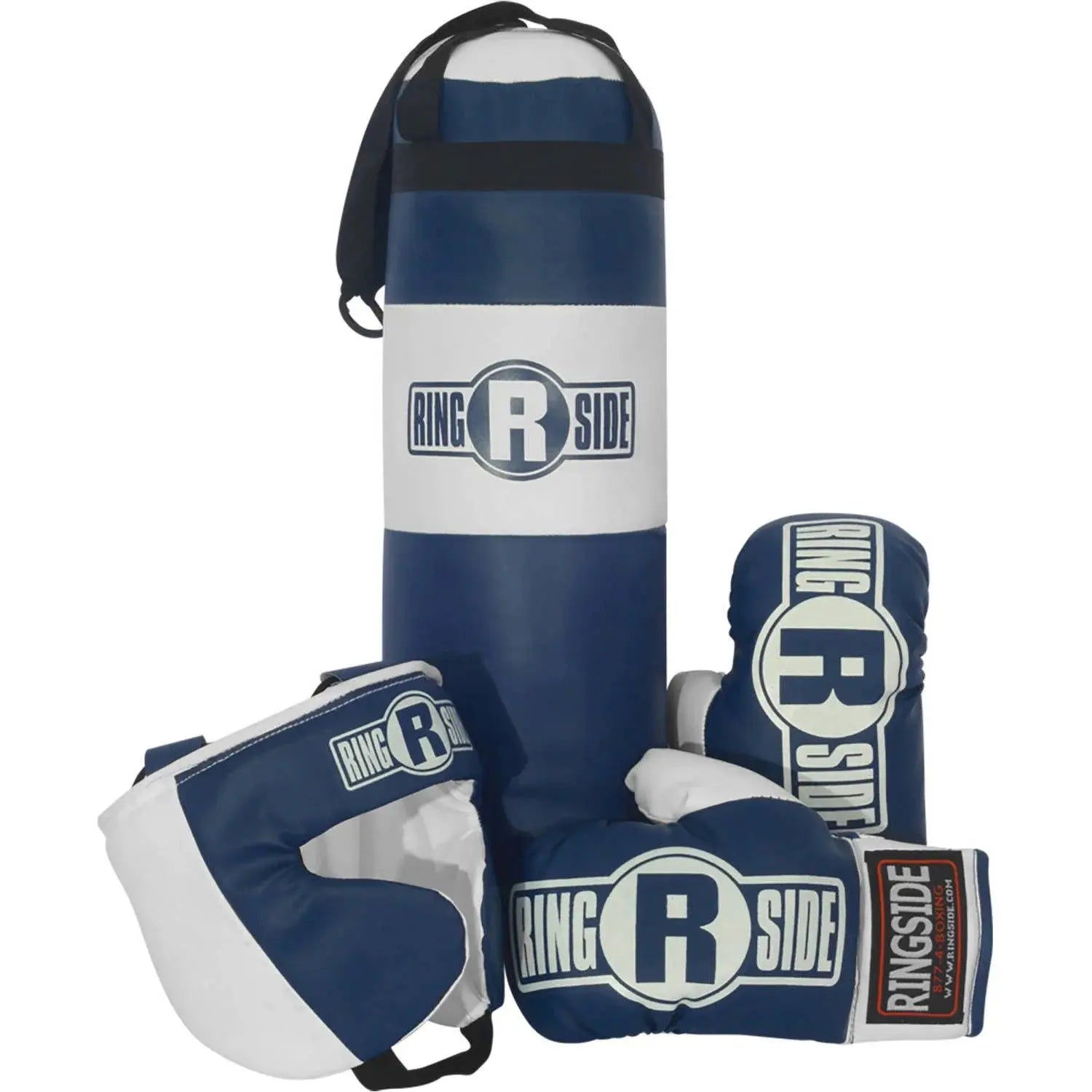 Kids Boxing Set with Mini Heavy Bag, Gloves and Headgear - Royal Blue