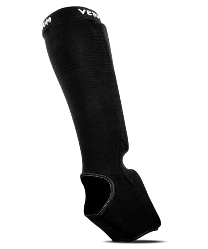 Venum 0480-Black Kontact Shin and Instep Guards The Champ Gear