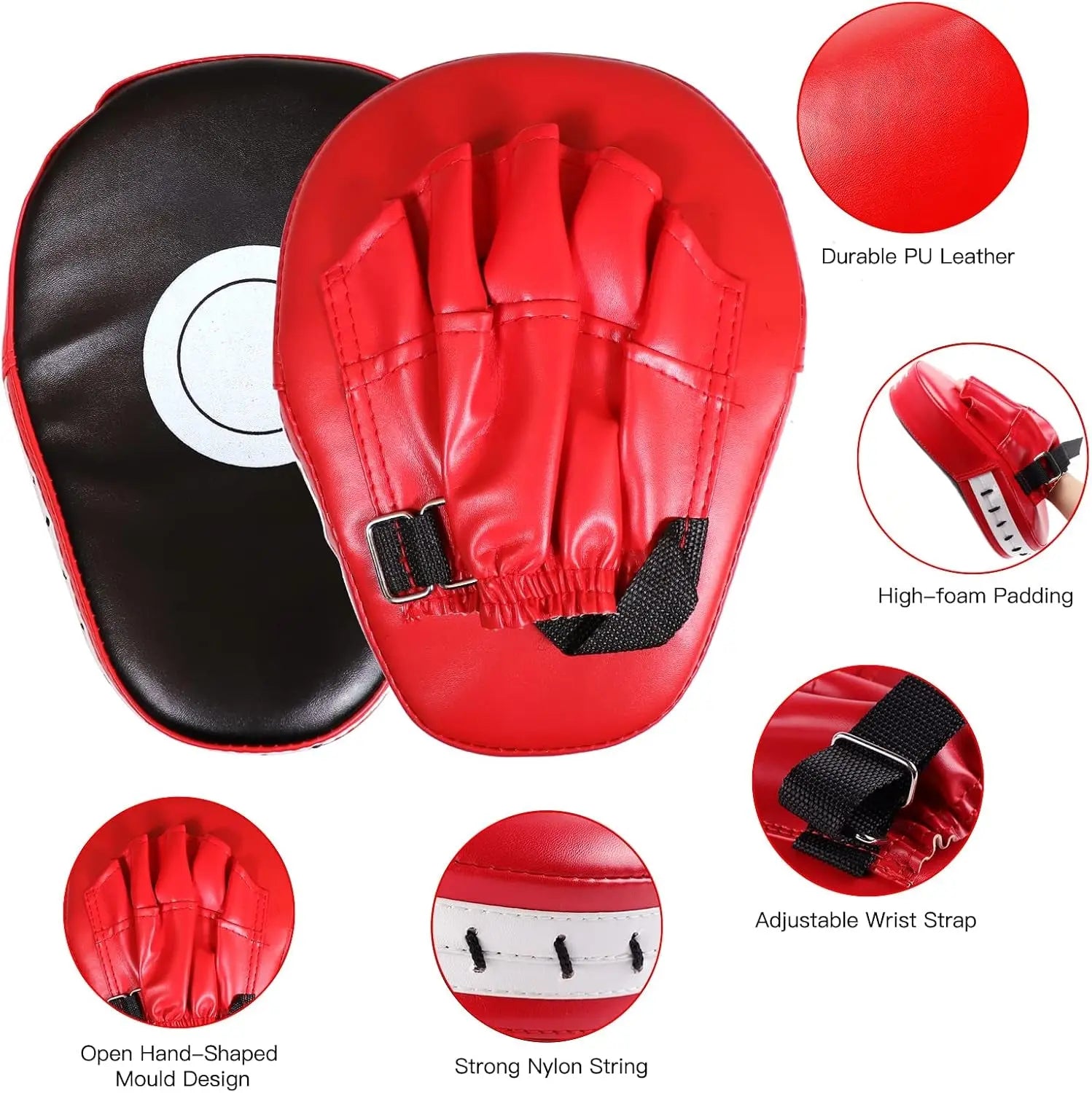 Boxing Equipment for Kids, Kicking Shields Pads Training Gloves Punching Mitts Sparring Gear for Karate, Muay Thai, Taekwondo, Martial Arts Home Gym Workout, Karate Kick Pads for Toddler, Youth