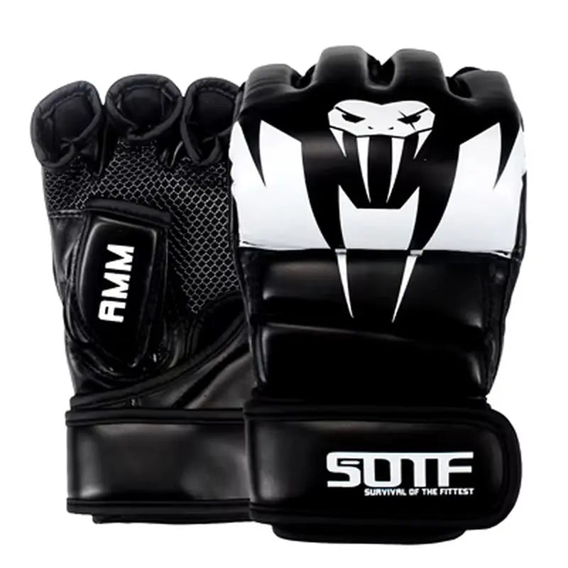 SOTF Adults MMA Venomous Snake Multicolor Boxing Gloves MMA Tiger Muay Thai Gloves Muay Thai Boxing Fight Glove Sanda Pads Box