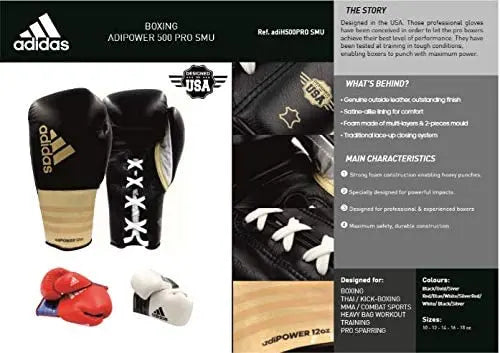 Adidas Adi-Power Hybrid 500 Pro Sparring gloves - The Champ Gear