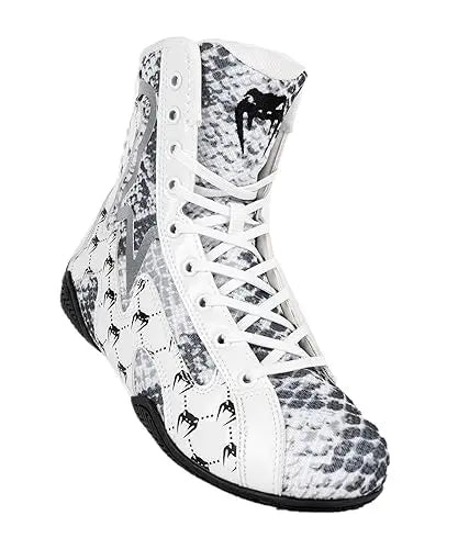 Venum White Snake Boxing Shoes - White - The Champ Gear