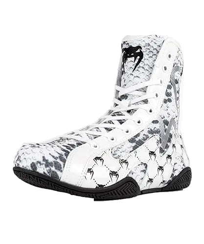 Venum White Snake Boxing Shoes - White - The Champ Gear