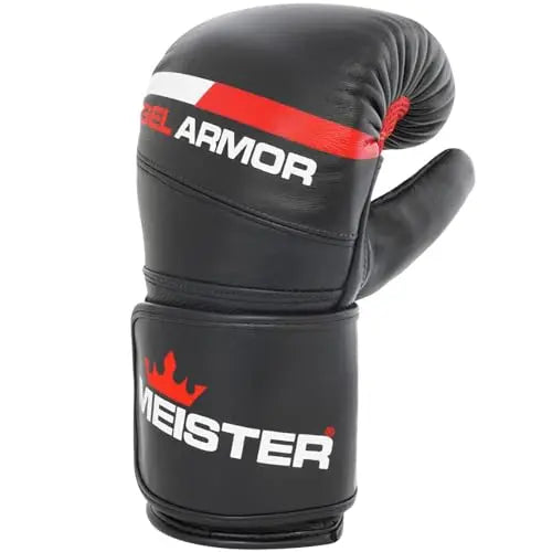 Meister Gel Armor Full-Grain Cowhide Leather Bag Mitts w/Wrist Support (12oz - 16oz) - The Champ Gear