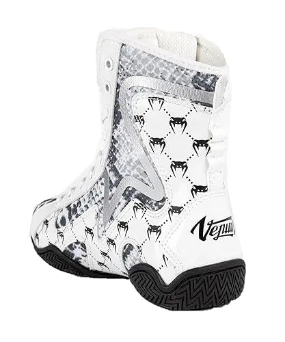 Venum White Snake Boxing Shoes - White - The Champ Gear