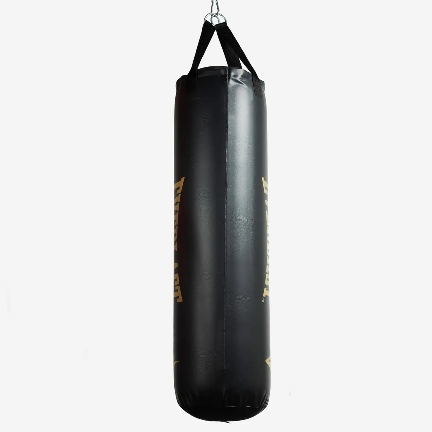 Elite Nevatear Heavy Bag - Dual-Hanging Strap System, Foam & Sand-Filled, Reinforced Straps - Ideal for Training, Boxing, Fight Sports, Fitness, Home Gym - 100LB - Black/Gold