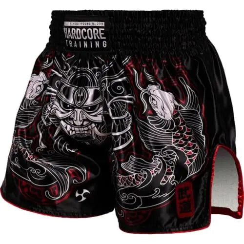 Hardcore Training Muay Thai Shorts Japanese Cortoon Design Kick Boxing MMA Combat Sport Sparring Trunks Cage Fight The Champ Gear