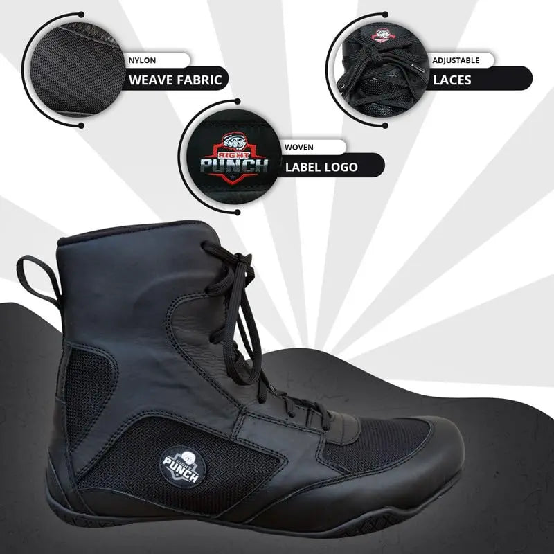 Pro Boxing Shoes - Lightweight, Non-Slip, Breathable - The Champ Gear