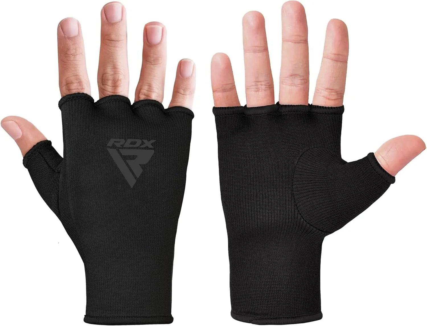 Boxing Hand Wraps Inner Gloves for Punching - Half Finger Elasticated Bandages under Mitts Fist Protection - Great for MMA, Kickboxing, Martial Arts Training & Combat Sports