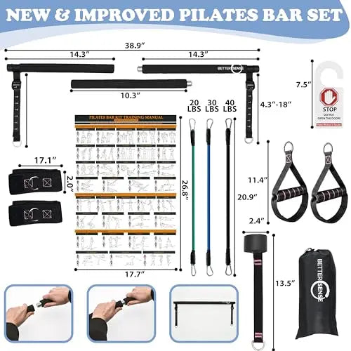 Upgraded Pilates Bar Kit - The Champ Gear