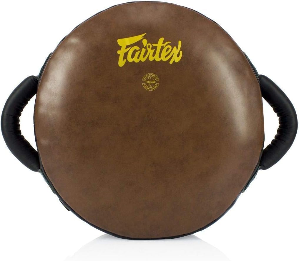 Fairtex Leg Kicking Pads LKP2 Donut Round Shape Pads Brown Heavy Punching Training Boxing, Kickboxing, MMA The Champ Gear