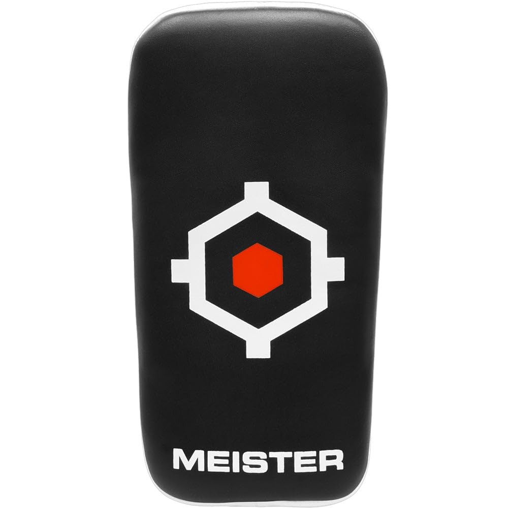 Meister XP2 Professional Curved Thai Pads for Kickboxing & MMA - X-Thick Cowhide Leather The Champ Gear