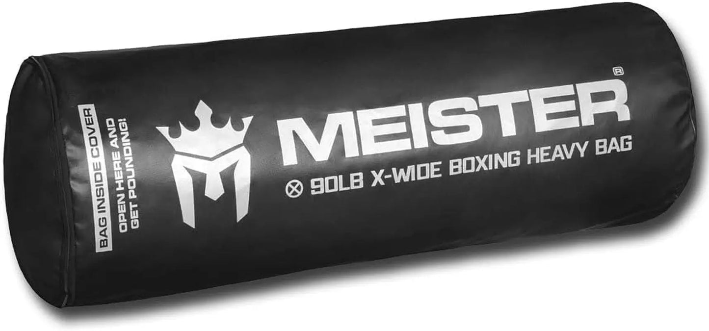 90Lb Filled X-Wide Boxing Heavy Bag W/Double-End Attachment