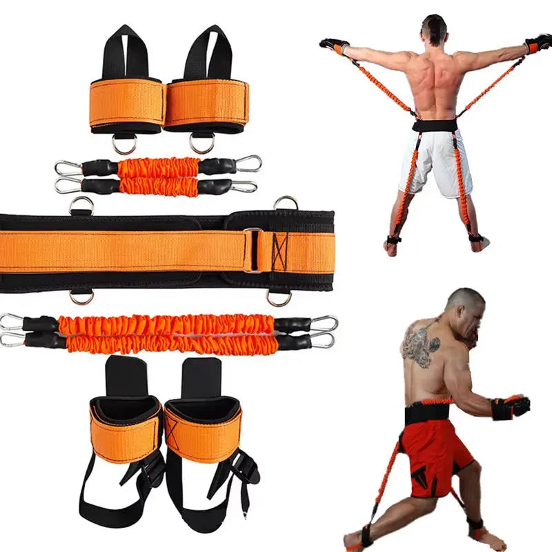 100-160LB Resistance Bands Stretching Set for Leg Arm Exercises Boxing Muay Thai Home Gym Bouncing Strength Training Equipment