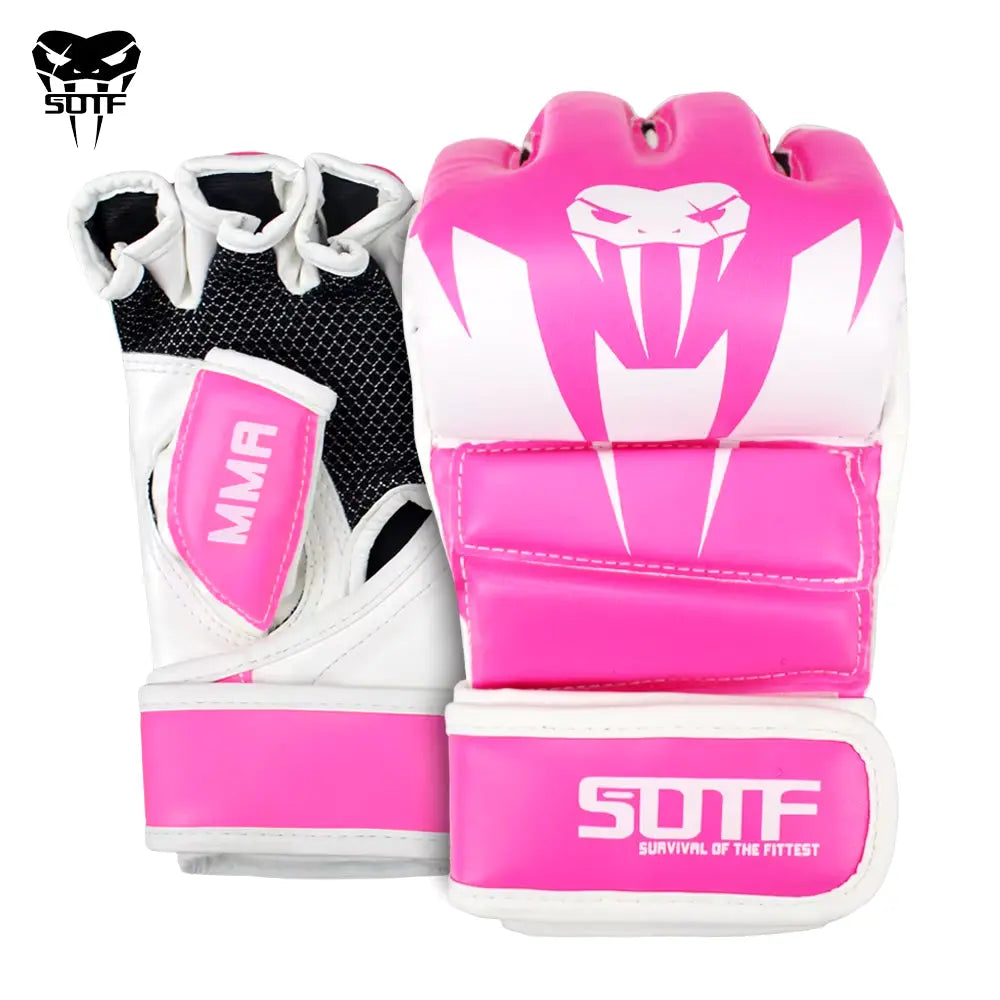 SOTF Adults MMA Venomous Snake Multicolor Boxing Gloves MMA Tiger Muay Thai Gloves Muay Thai Boxing Fight Glove Sanda Pads Box