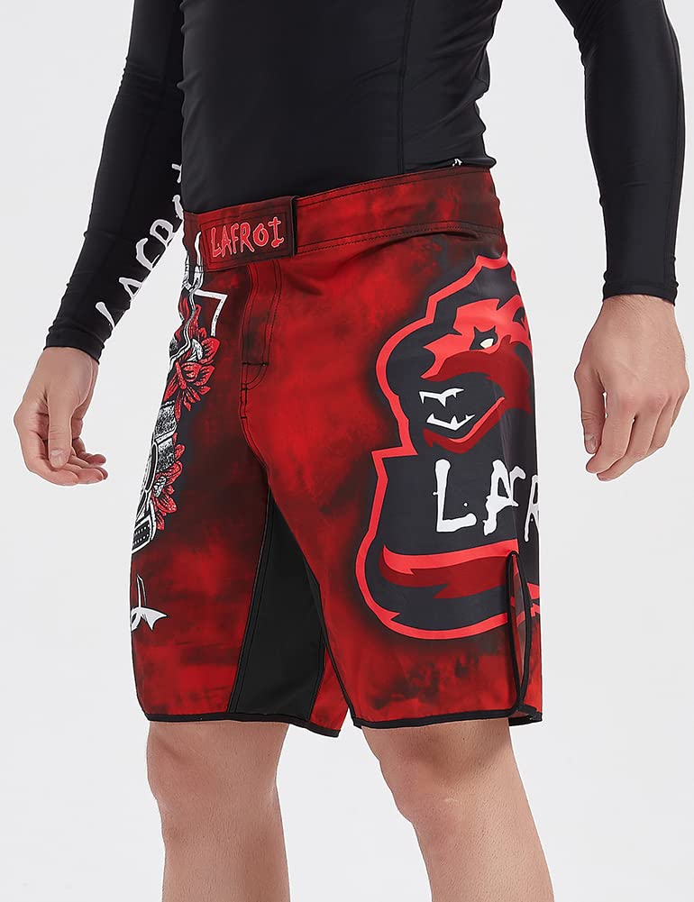 LAFROI Mens MMA Cross Training Boxing Shorts Trunks Fight Wear with Drawstring and Pocket-QJK01 The Champ Gear