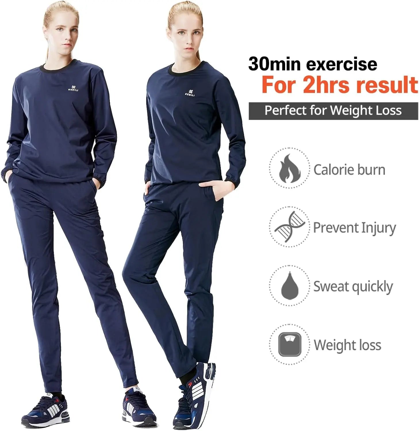 Sauna Suit for Women Weight Loss Gym Workout Exercise Fitness Sweat Suits