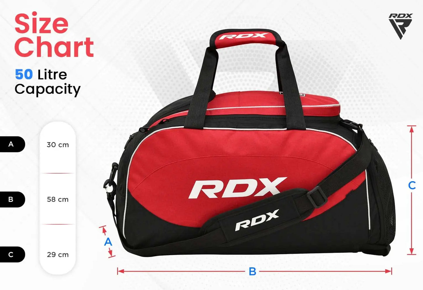 RDX Gym Holdall Gear Bag Duffle Gear Kit Sports MMA Gymsacks - The Champ Gear