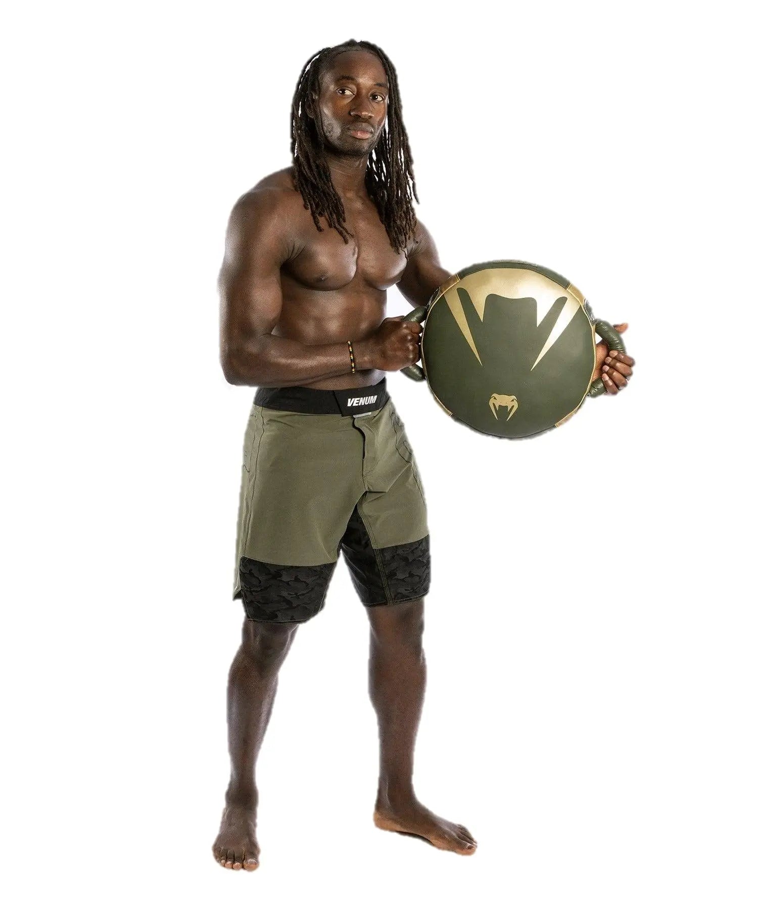 Venum Pro Boxing Round Punch Shield - Khaki/Gold The Champ Gear