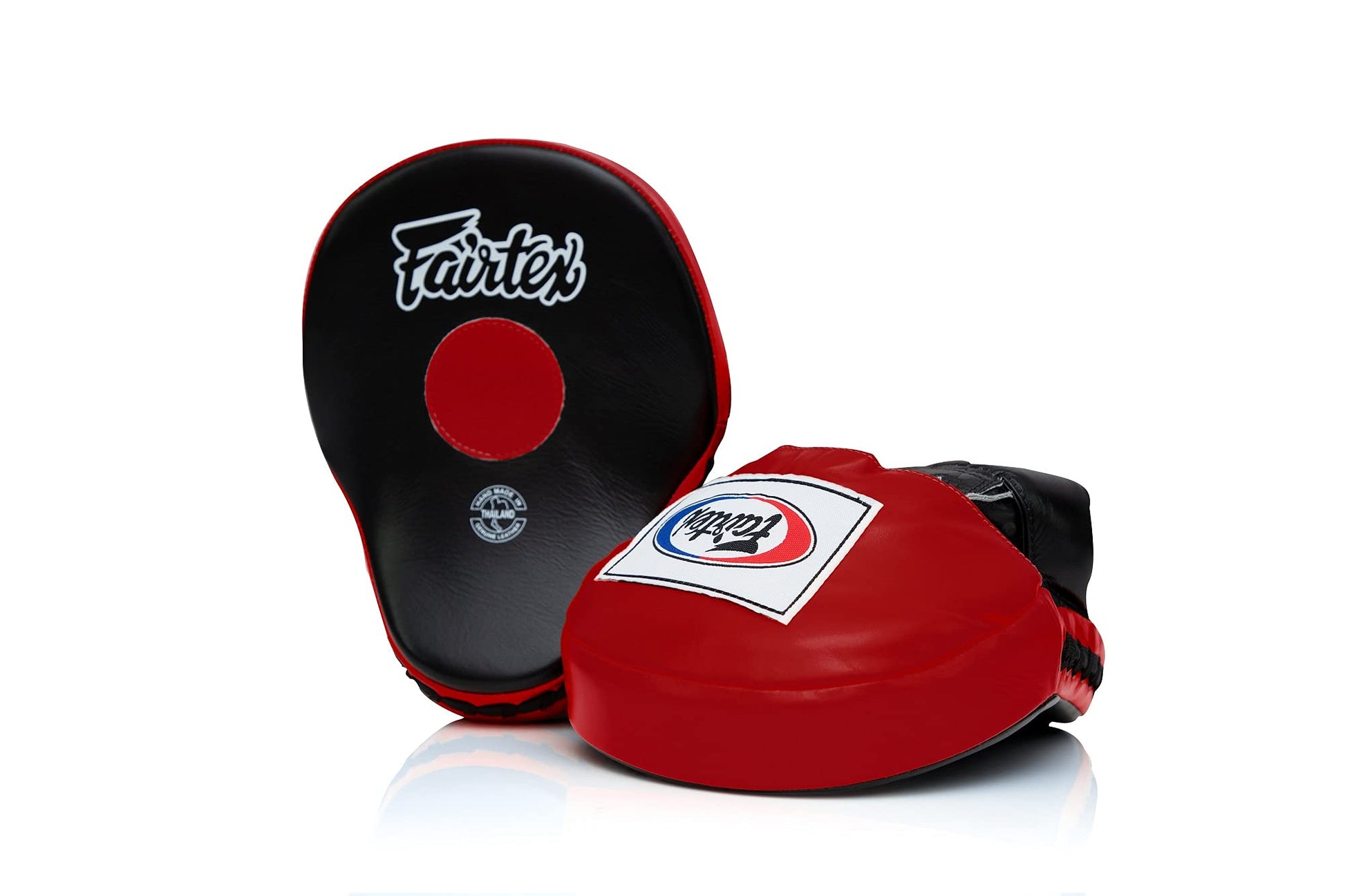 Fairtex FMV9 Contoured Focus Mitts |Striking Accuracy & Protection for Boxing, Muay Thai, Kickboxing |Ergonomic Design, Soft Padding, Secure Fit Leather The Champ Gear