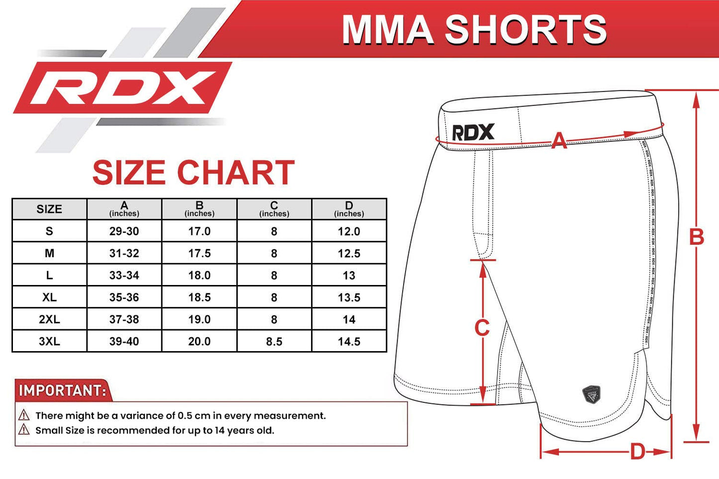 RDX MMA Shorts for Training and Kick Boxing, Trunks for Bodybuilding, Cage Fighting, Muay Thai,BJJ Grappling, Combat Sports The Champ Gear