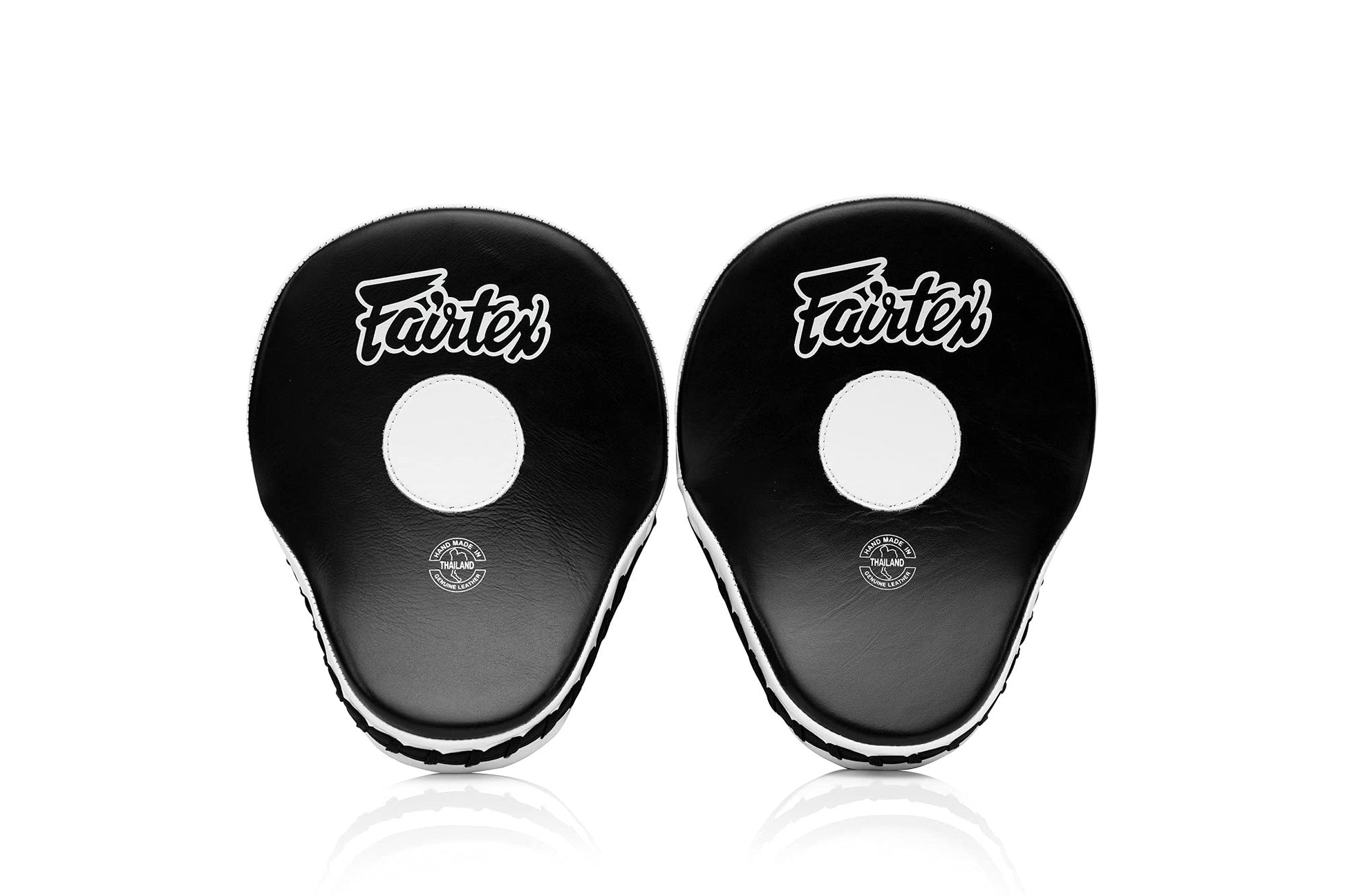 Fairtex FMV9 Contoured Focus Mitts |Striking Accuracy & Protection for Boxing, Muay Thai, Kickboxing |Ergonomic Design, Soft Padding, Secure Fit Leather The Champ Gear