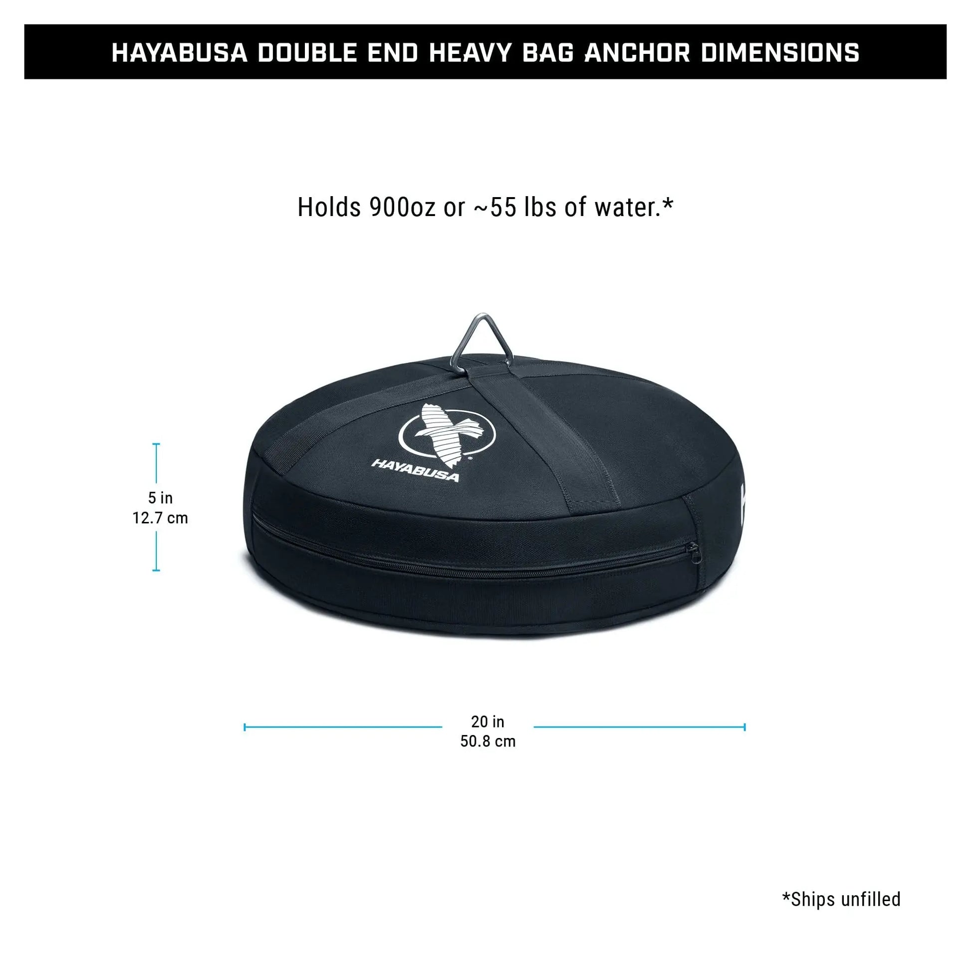 Hayabusa Double End Bag/Heavy Bag Floor Anchor - Black The Champ Gear