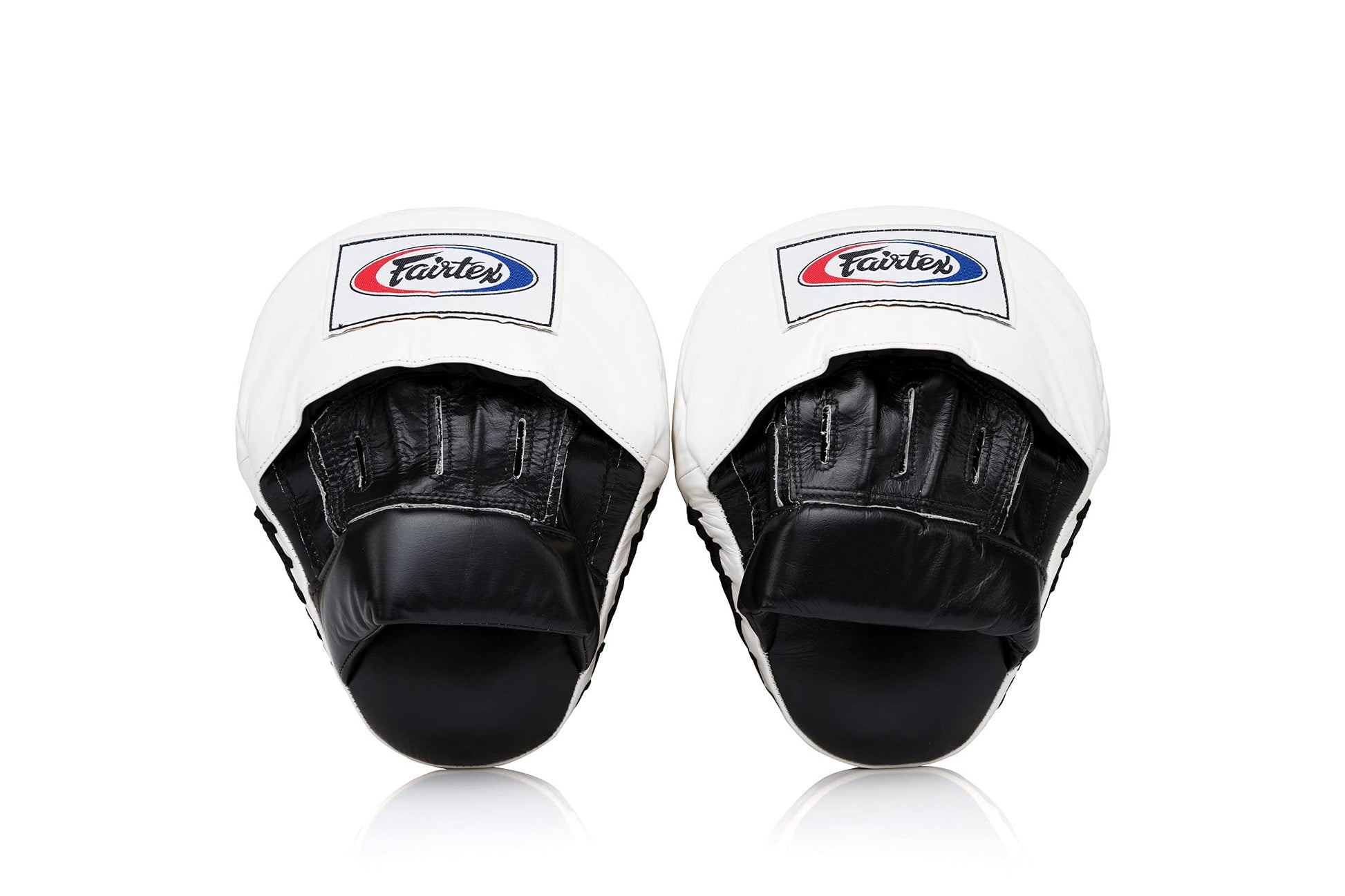 Fairtex FMV9 Contoured Focus Mitts |Striking Accuracy & Protection for Boxing, Muay Thai, Kickboxing |Ergonomic Design, Soft Padding, Secure Fit Leather The Champ Gear