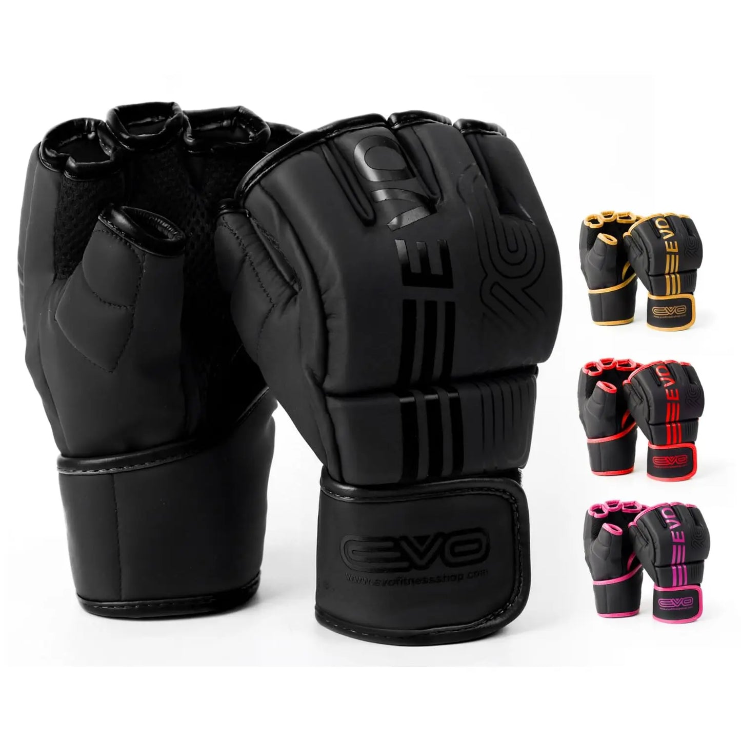 VO Fitness MMA Gloves – Matte Black, Sparring & Training - The Champ Gear