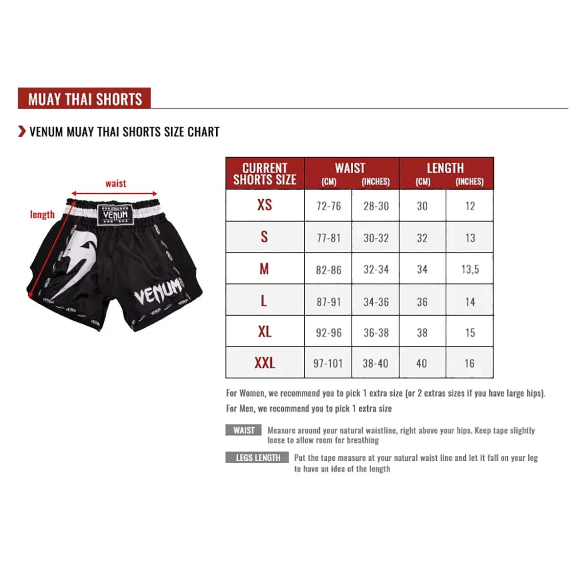 Venum mens Classic Muay Thai Shorts - Black/Black The Champ Gear