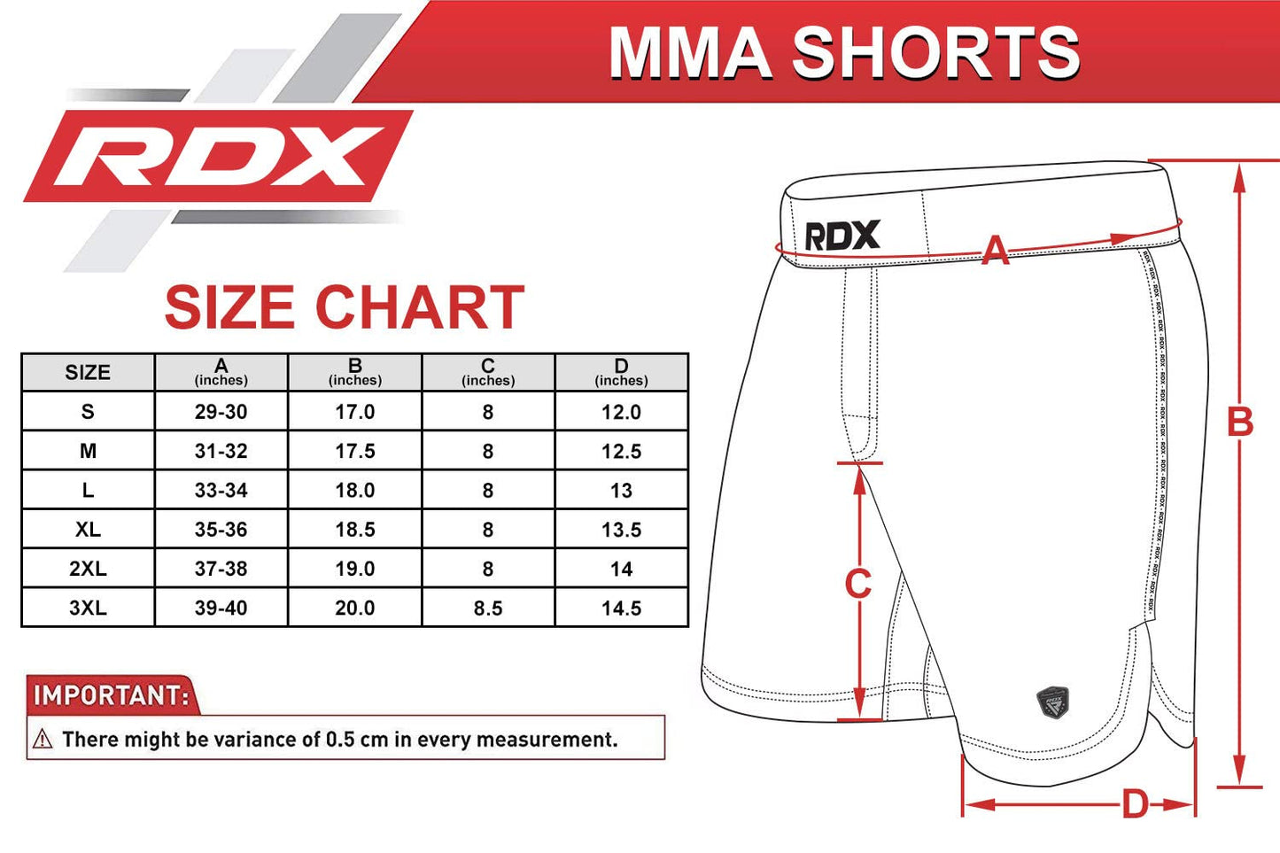 RDX MMA Shorts for Training and Kick Boxing, Trunks for Bodybuilding, Cage Fighting, Muay Thai,BJJ Grappling, Combat Sports The Champ Gear