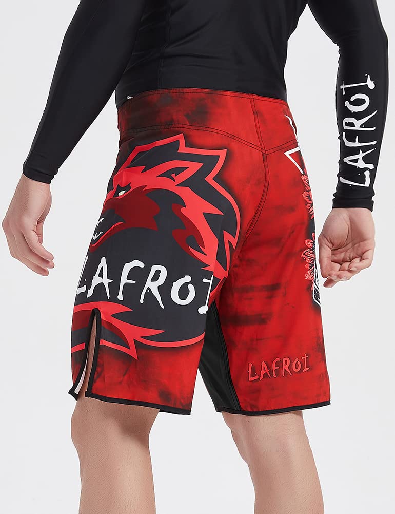 LAFROI Mens MMA Cross Training Boxing Shorts Trunks Fight Wear with Drawstring and Pocket-QJK01 The Champ Gear