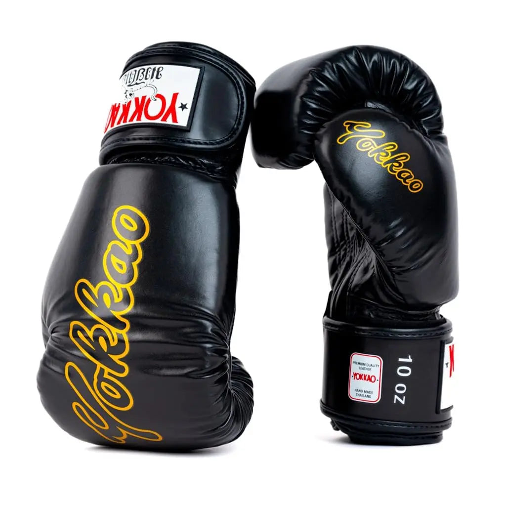 YOKKAO Design Breathable Muay Thai Boxing Glove | Premium Leather Training and Sparring Gloves for Men and Women | Winning Boxing Gloves | Punching Glove The Champ Gear