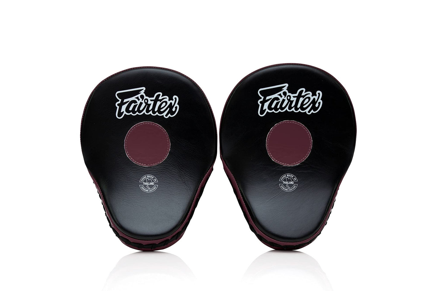 Fairtex FMV9 Contoured Focus Mitts |Striking Accuracy & Protection for Boxing, Muay Thai, Kickboxing |Ergonomic Design, Soft Padding, Secure Fit Leather The Champ Gear