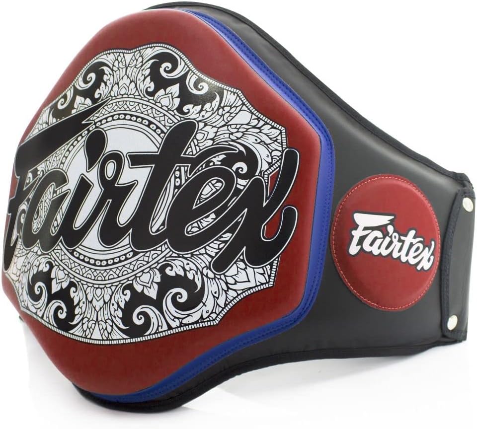 Fairtex New Belly Pads Guard BPV3 RED Black Muay Thai Kickboxing MMA K1 Micro Fiber The Champ Gear