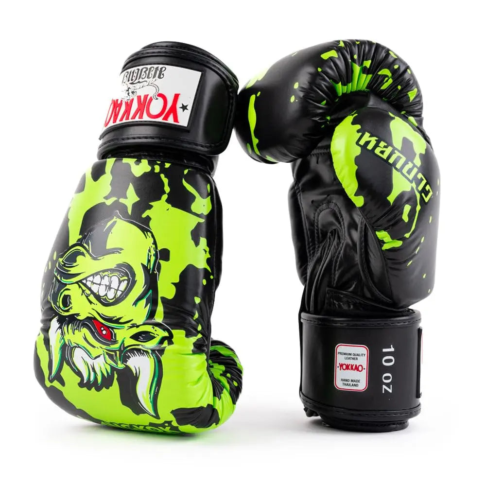 YOKKAO Design Breathable Muay Thai Boxing Glove | Premium Leather Training and Sparring Gloves for Men and Women | Winning Boxing Gloves | Punching Glove The Champ Gear