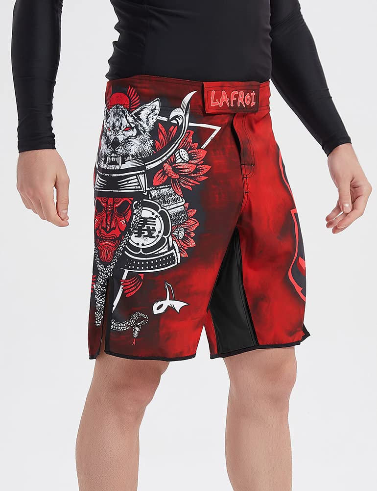 LAFROI Mens MMA Cross Training Boxing Shorts Trunks Fight Wear with Drawstring and Pocket-QJK01 The Champ Gear