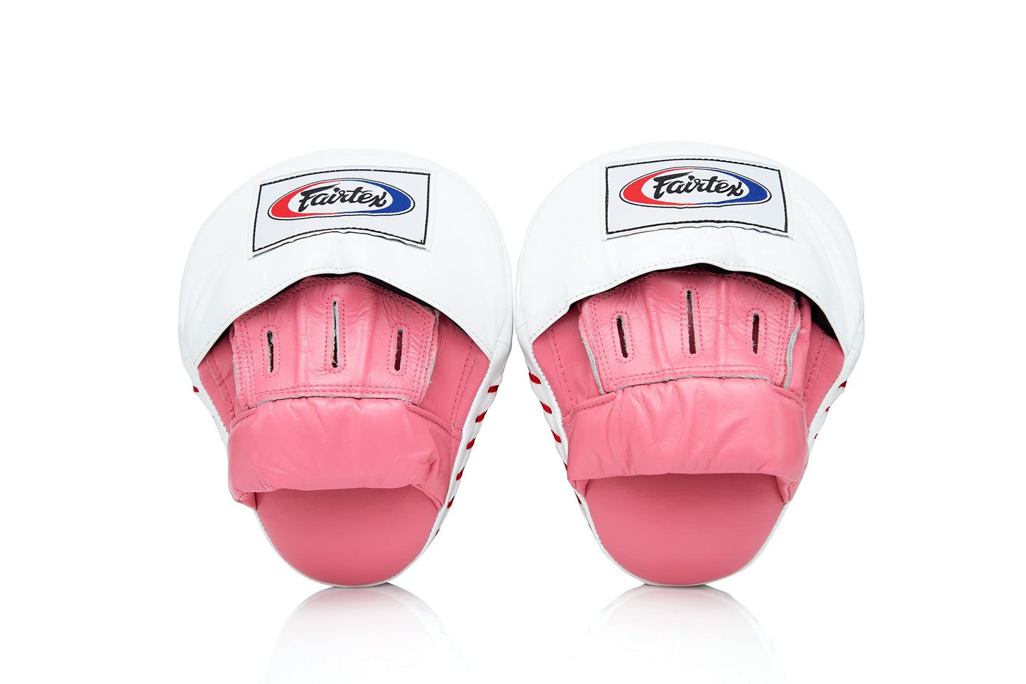 Fairtex FMV9 Contoured Focus Mitts |Striking Accuracy & Protection for Boxing, Muay Thai, Kickboxing |Ergonomic Design, Soft Padding, Secure Fit Leather The Champ Gear