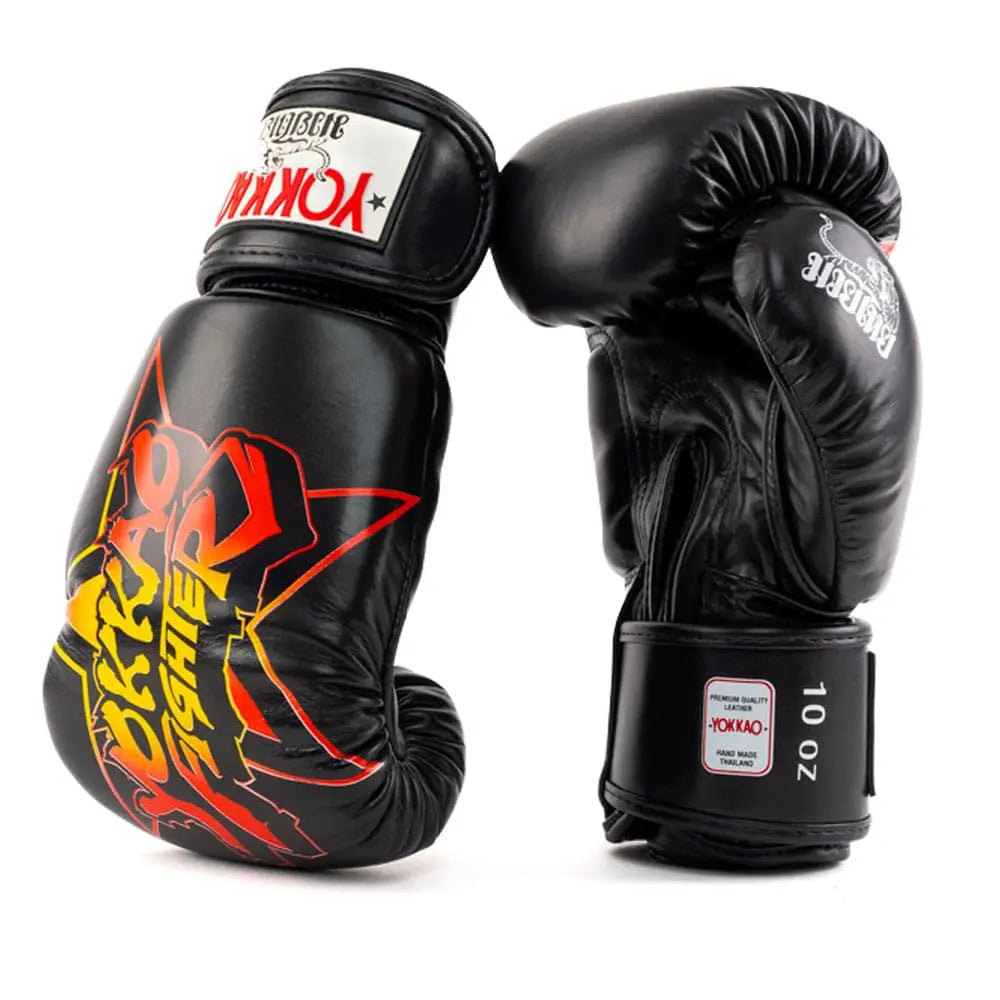 YOKKAO Design Breathable Muay Thai Boxing Glove | Premium Leather Training and Sparring Gloves for Men and Women | Winning Boxing Gloves | Punching Glove The Champ Gear