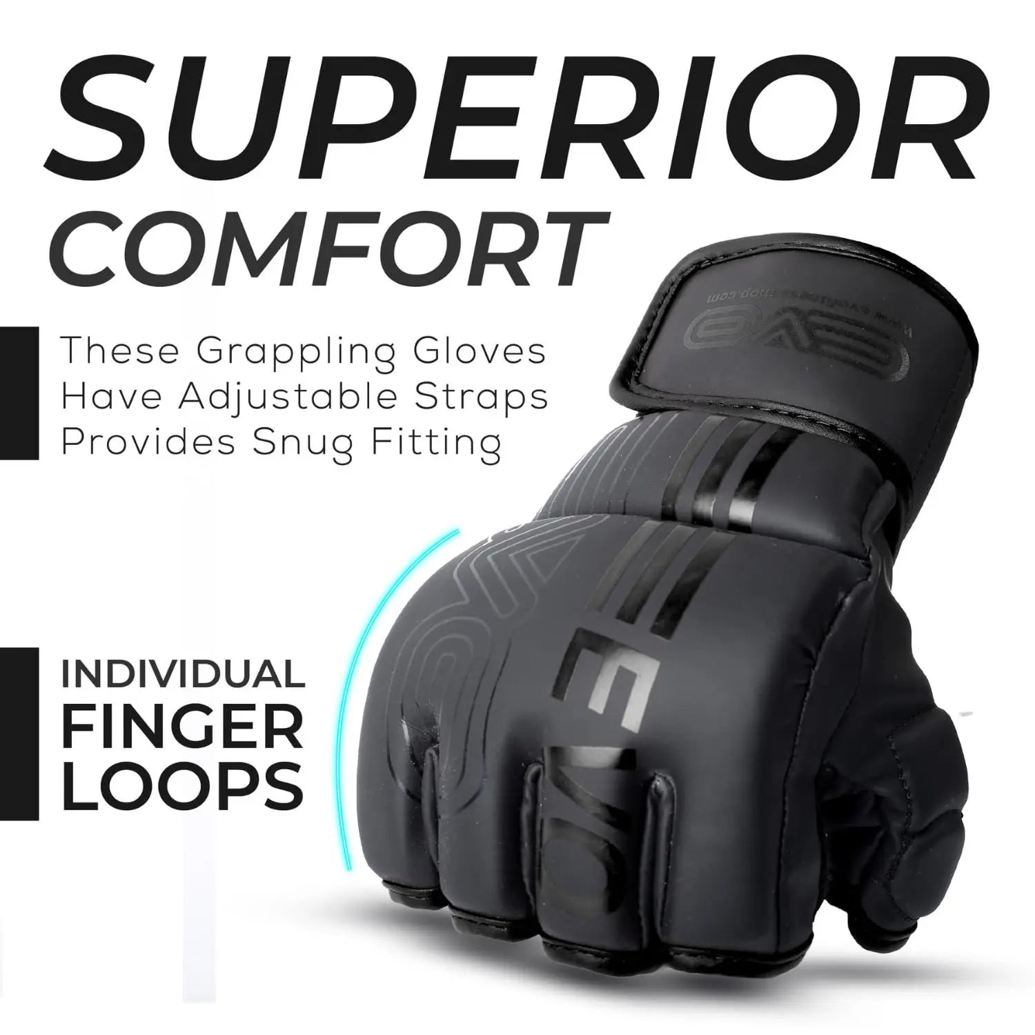 VO Fitness MMA Gloves – Matte Black, Sparring & Training - The Champ Gear