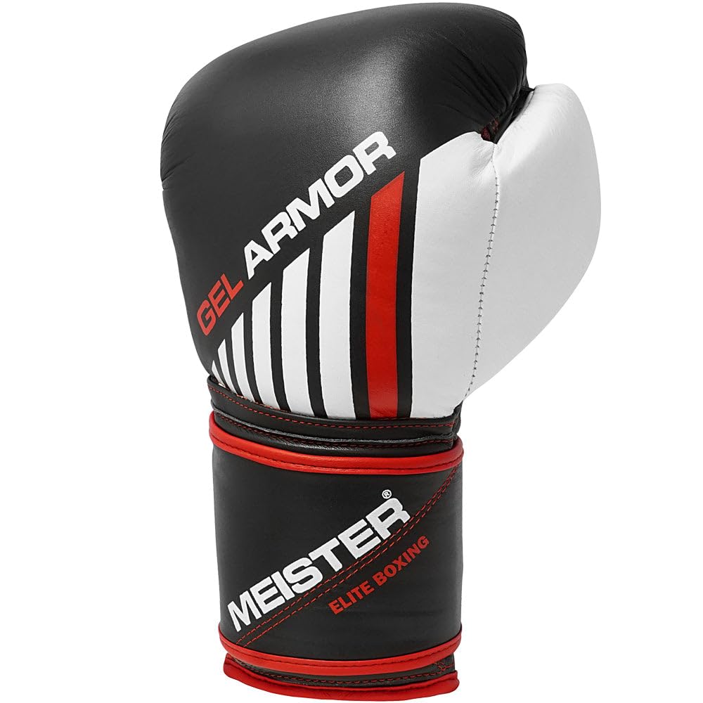 Meister Gel Armor 16oz Training Boxing Gloves w/Full Grain Leather + Mesh Drawstring Bag The Champ Gear