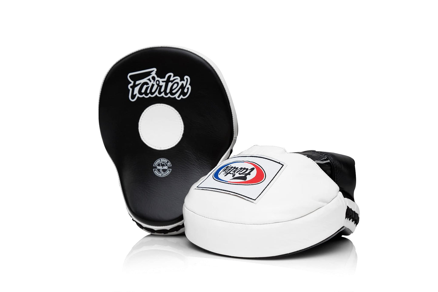 Fairtex FMV9 Contoured Focus Mitts |Striking Accuracy & Protection for Boxing, Muay Thai, Kickboxing |Ergonomic Design, Soft Padding, Secure Fit Leather The Champ Gear