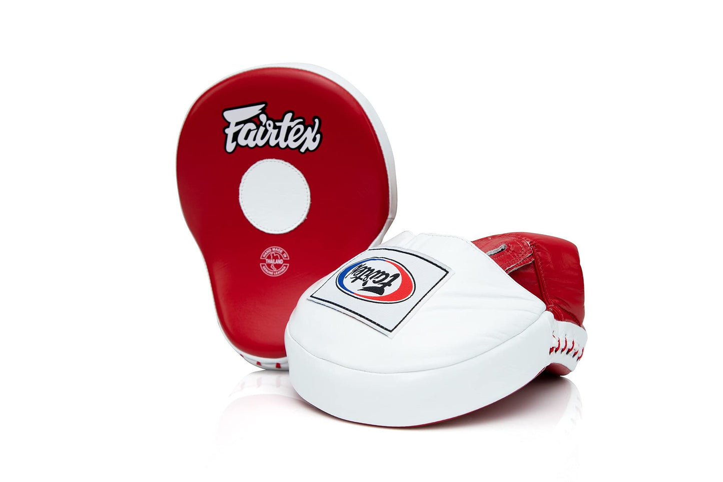 Fairtex FMV9 Contoured Focus Mitts |Striking Accuracy & Protection for Boxing, Muay Thai, Kickboxing |Ergonomic Design, Soft Padding, Secure Fit Leather The Champ Gear