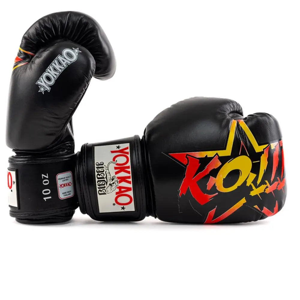 YOKKAO Design Breathable Muay Thai Boxing Glove | Premium Leather Training and Sparring Gloves for Men and Women | Winning Boxing Gloves | Punching Glove The Champ Gear