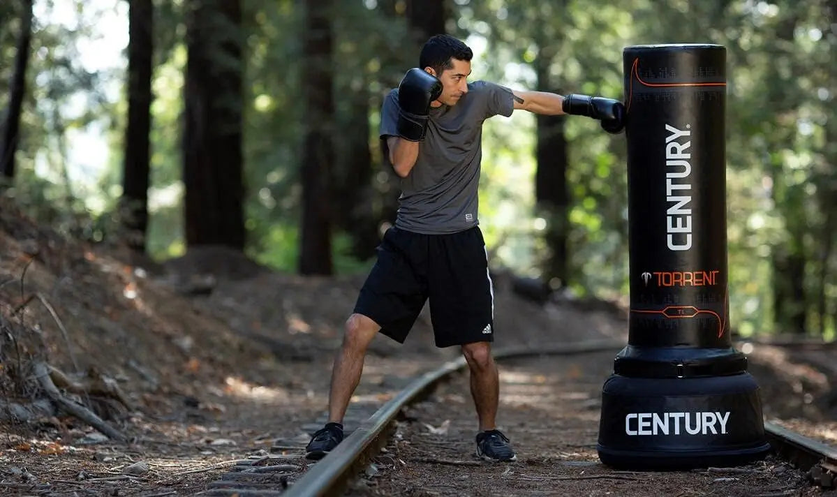 Century Torrent Training Bag, Black Freestanding Punching Bag, Ideal for Martial Arts, Boxing, and Cardio Workouts for Men and Women The Champ Gear