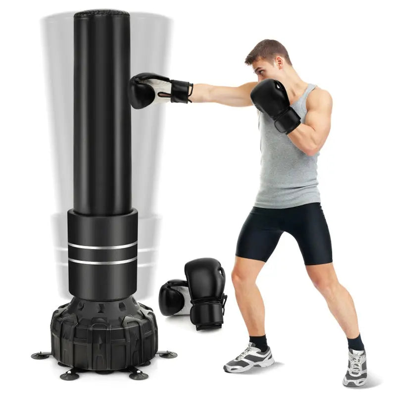 Freestanding Punching Bag 71 Inch Boxing Bag with 25 Suction Cups Gloves and Filling Base