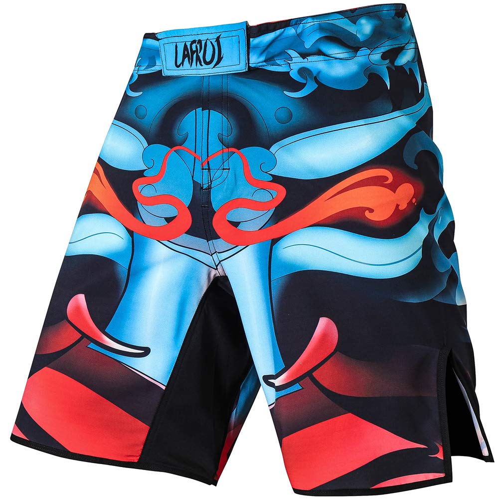 LAFROI Mens MMA Cross Training Boxing Shorts Trunks Fight Wear with Drawstring and Pocket-QJK01 The Champ Gear